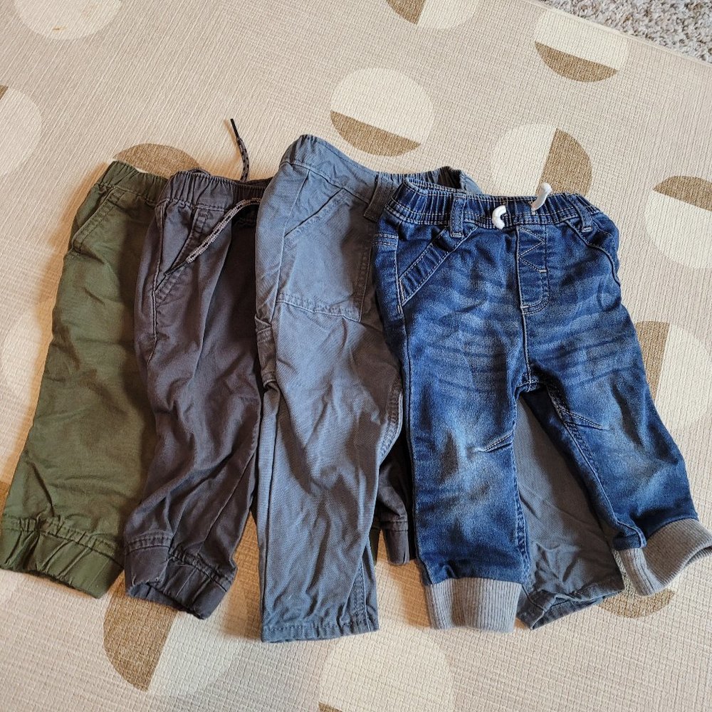 Four pairs of 6-12 month old pants